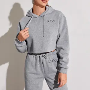 Women's High Quality Custom Gym Jogger Jumpers 2-Piece Set Breathable Hoodie Swe