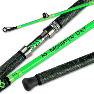 Catfish Fishing Rod - 7' Medium Heavy, 1- Glow in Dark Casting Rod, S-Glass & Carbon Graphite Blend, Durable EVA  Super Grip, Catfish Pole for Night Fishing