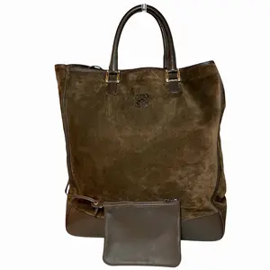 Pre-owned Loewe Suede Tote Bags Anagram Leather Tote Bag