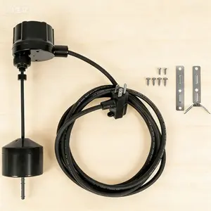 Vertical Sump Pump Float Switch with Piggyback Plug, Heavy-Duty Reusable Design for Water Tanks and Basement Sump Basins, AC 115V/230V 16Amps with 10FT Cable, Black, Mechanical Water Level Control Switch