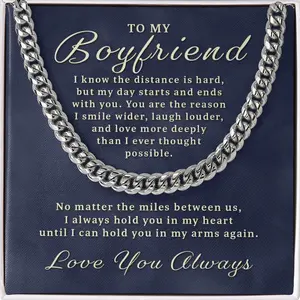 Gift for Boyfriend - Miles Between Us Cuban Link Chain U07