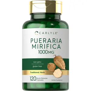Carlyle Pueraria Mirifica Capsules | 1000mg | 120 Count | Root Extract | Non-GMO & Gluten Free Supplement