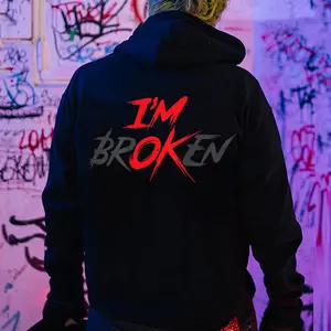 Im Ok Broken I'm Broken I'm Ok Invisible Illness Hoodie, Top Menswear, Cotton Graphic Tee Shirt Casual Streetwear, Gift For Him, Trending Tshirt, Sweatshirt, Hoodie, Comfort Color