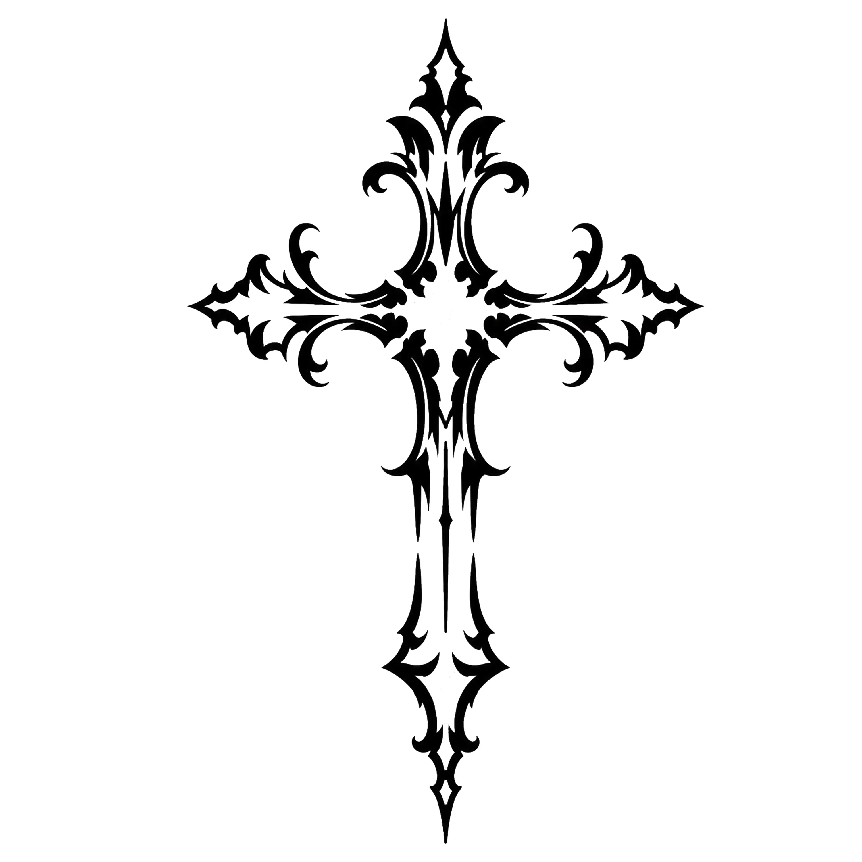 Ornate Gothic Cross Vinyl Decal Ornate Gothic Cross Vinyl Decal