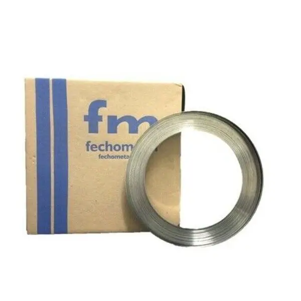 FECHOMETAL 304 Stainless Steel Strapping Band - Heavy Duty High Quality Hardware for Outdoor Fitness Equipment, 100 ft Long Length Roll Designed to Work with Fechometal USA's Buckles, 0.75 in x 0.020 in, Heavy Duty Metal