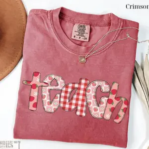 Comfort Color Strawberry Teacher T-Shirt, Summer Teacher Shirt, Back To School Shirt, Cute Teacher Gift, Red Teacher Graphic Tee, Teacher Appreciation