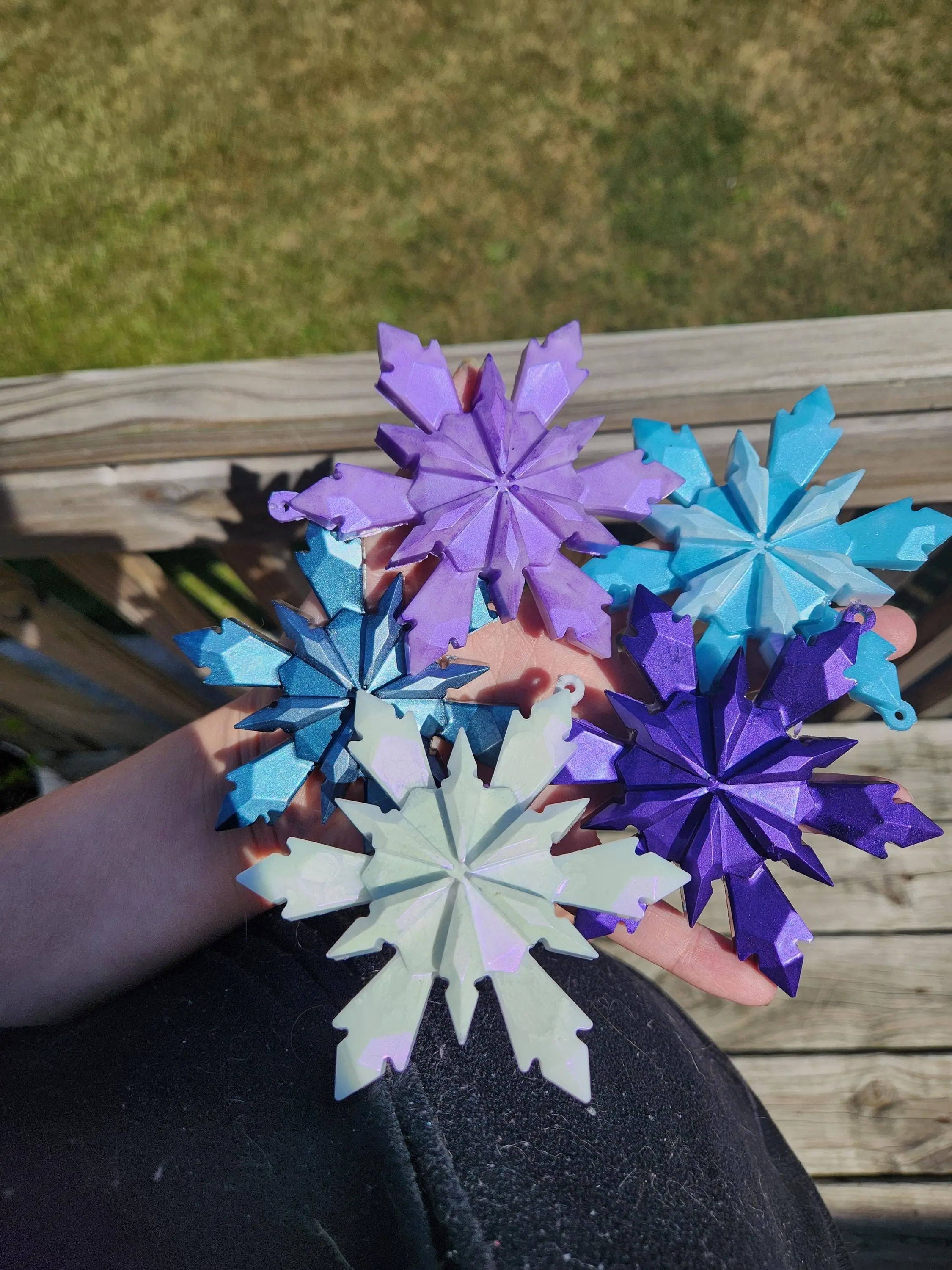 Resin snowflake ornament