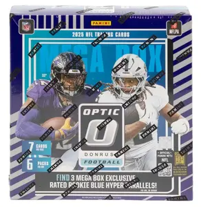 1 (ONE) Full Box - 2025 Panini Donruss Optic Football Mega Box (Blue Hyper Parallels!)