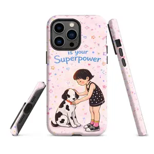 Cute Puppy Animal Print 2 in 1 Shockproof Phone Case Soft Silicone Hard PC Protective Cover Fit for iPhone 12 13 14 15 16 17 Pro Max Plus & Samsung S22 S23 S24 S25 S26 Ultra Plus Unisex Gift for Men Women
