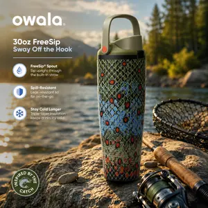 Owala FreeSip Sway 30oz Off The Hook Edition Insulated Water Bottle Leak Proof Built In Straw BPA Free Stylish Travel Hydration