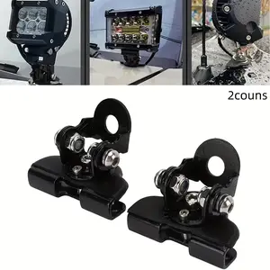 2 Piece Car Off-Road LED Light Holder, No-Drill Engine Hood Mount Bracket, Motor Parts Accessories, Easy Installation for Cars & Trucks, Non-Destructive Design