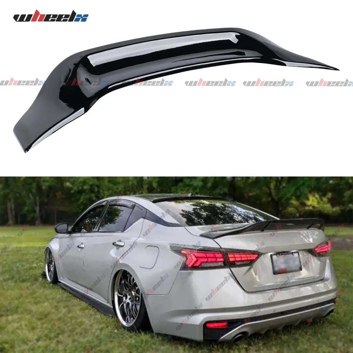 2019-2026 Nissan Altima R-Spec Type Duckbill Shape Trunk Wing, Gloss Black High Kick Aerodynamic Body Kit, Downforce Boost, No-Drill 3M Tape Install, Fits All Sedan Models SR SV SL S