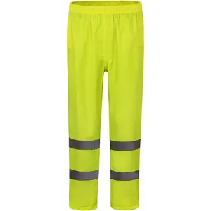 AYKRM Reflective High Visibility Safety Waterproof rain Pants for Fishing Motorcycle Cycling Farming Hiking Works