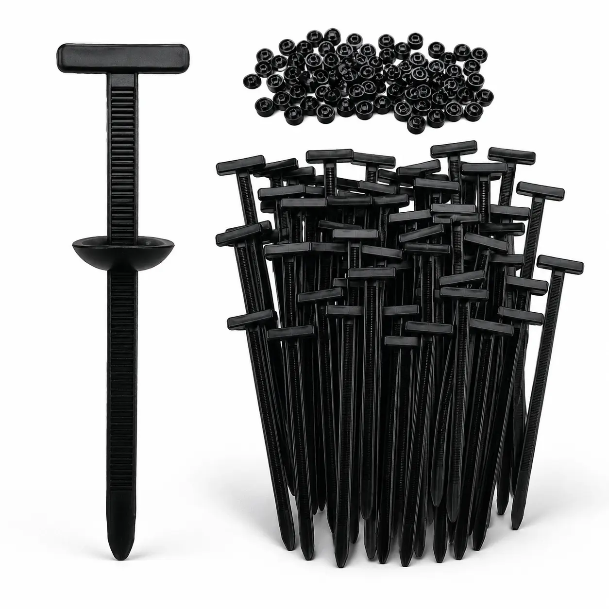 Heavy-Duty Self-Locking Plastic Cable Ties Tool, 50Pcs Multipurpose Organizer for Garage Wire Management