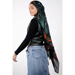 Gator Crocodile Modal Hijab Print