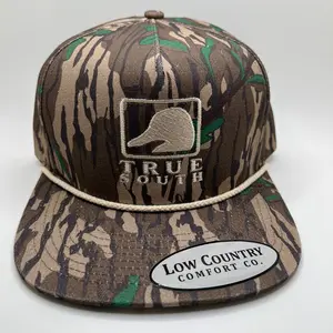 True South Square Duck Hat on a Camo 5panel Rope outdoor hats