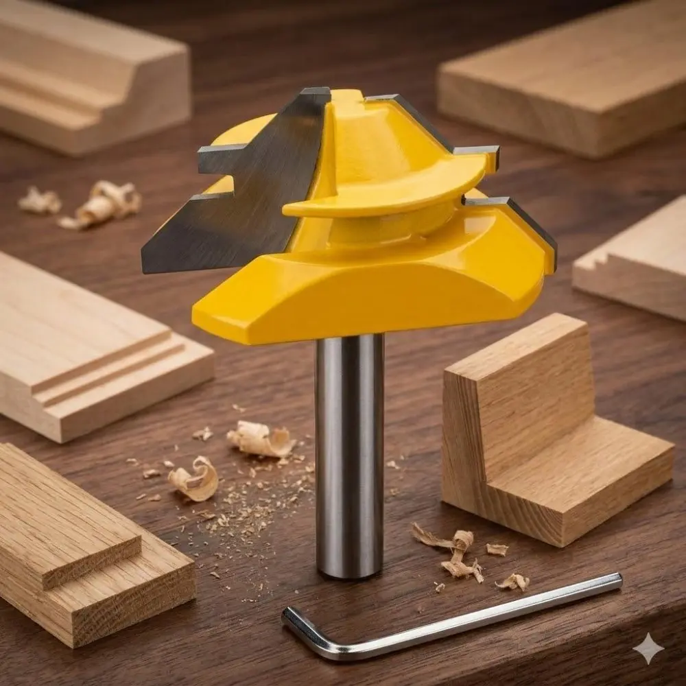 Professional Woodworking Router Bit Set, 1/4-Inch Shank, 3-Piece Kit for Precision Joints, Chamfering, Carving, and Mortise Cutting. High-Accuracy Tool for DIY Renovation and Heavy-Duty Engraving. Durable Carbide Upgrade Kit for Craftsmen.