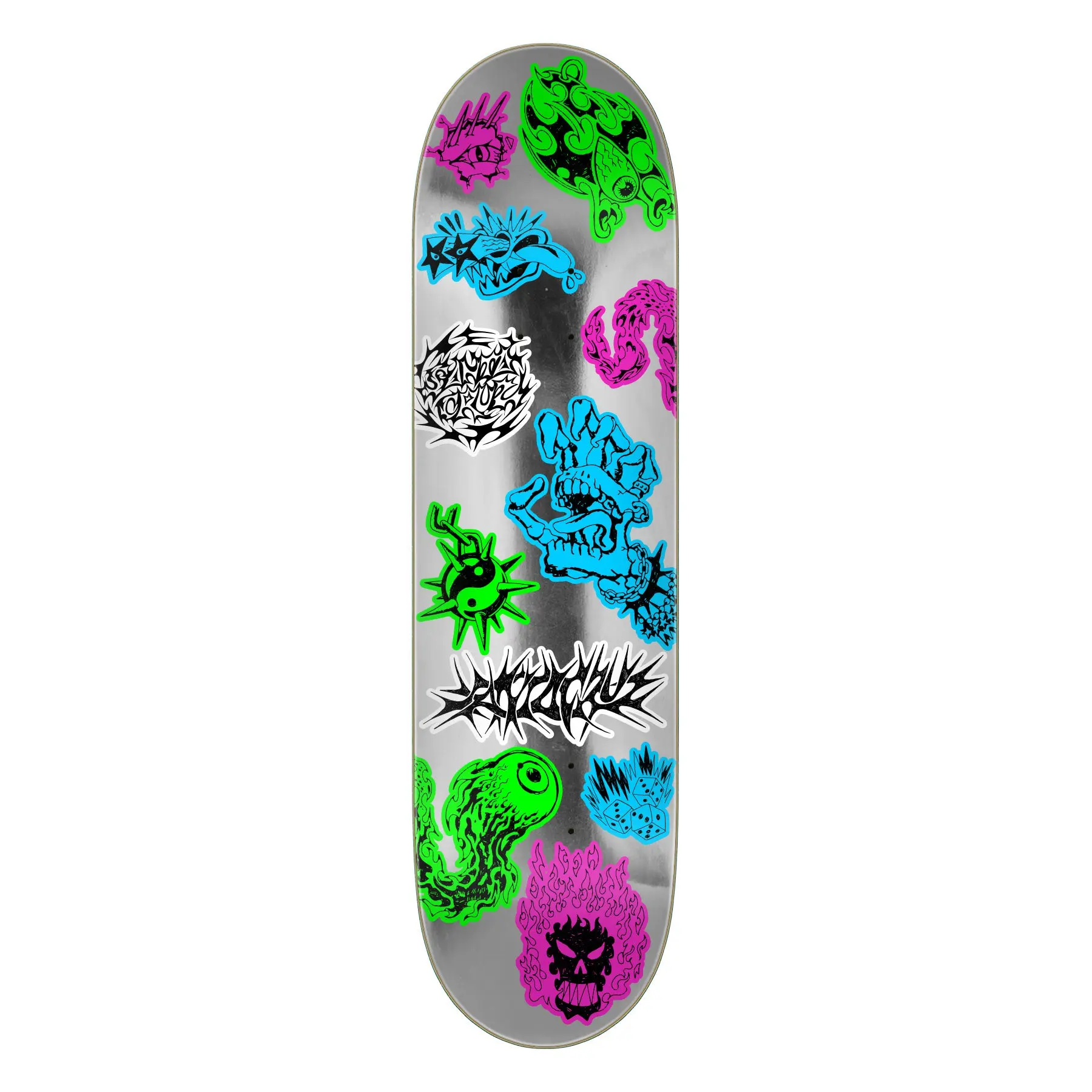 Santa Cruz Skateboard Deck Scribble Flash FeelBase 8.0" x 30.5"