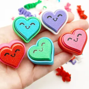 5pc 3D Printed Valentines Fidget Clickers - Mechanical Keyboard - Cute Colorful Hearts - Shaped Design and Fun Features - Desk Toy - Class Valentines Exchange - Candy Alternative