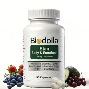 Biodolla Acne Tablets - Vitamin Supplement for Acne Treatment - Naturally Eliminates Hormonal Cystic Acne - For Women, Teens, Men & Adults (Supports Liver Detox, Hormone Balance, Stress Relief, Improves PMS Acne & Excess Oil) 90 Capsules