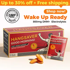 HangSaver Drink-After Support, 7 Servings, 800mg DHM & B Vitamins, Post-Drink Dietary Supplement