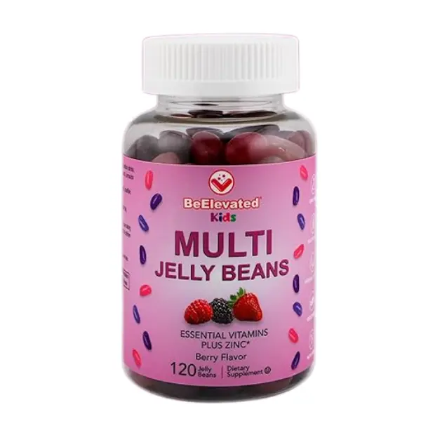 Multivitamin Jelly Beans – 120 Berry-Flavored Chewable Gummies with Zinc – Vegetarian Formula for Daily Wellness