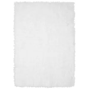 My Magic Carpet Shag White Machine Washable Area Rug, 5x7 Stain Resistant, Non-Slip, Waterproof non-slip soft