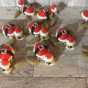 Santa Turtle Decor