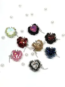 DIY Rose Heart Crystal Pendant Kit - Perfect for Crafts and Jewelry Making