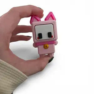 8-Bit Robot Clicker – 3D Printed Mechanical Click Sensory Pad for Desk, Stress Relief, Anxiety, ADHD Squishy Dumplings Pink Squishy Maker