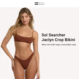 BILLABONG Sol Searcher Jaclyn Crop Bikini,wear me multi ways,Removable cups[Two Options, Set Available]