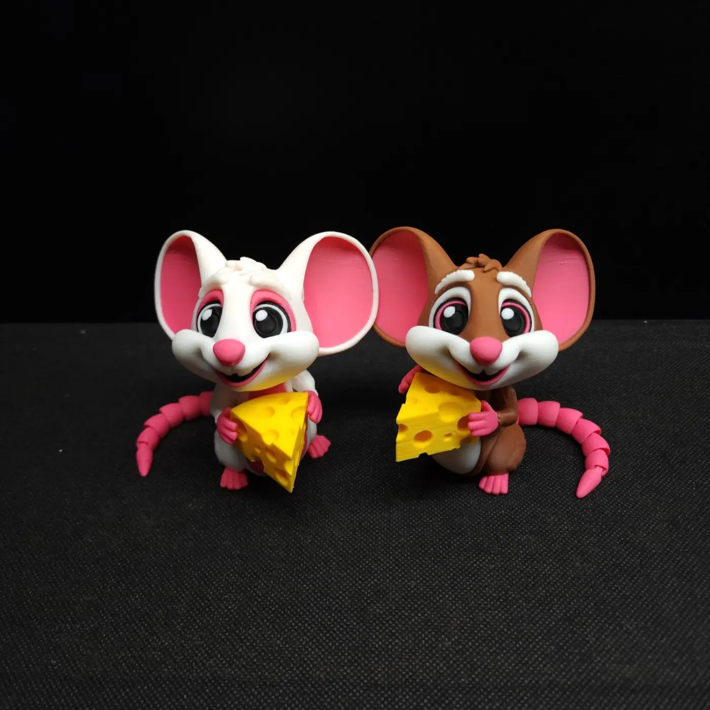 Articulated Mouse With Cheese Collectable Figurine Statue