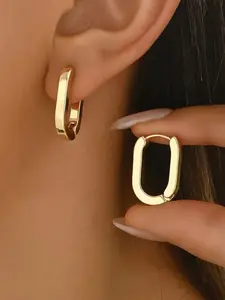 Women's Stainless Steel Earrings Set, Dainty Lightweight Hoops, Simple Design Suitable for Daily Wear, All-Season Jewelry Accessories