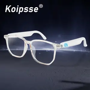 Koipsse Smart Glasses Wireless Bluetooth Smart Glasses High Appearance Dual Speakers Gift For Boys And Girls Sunglasses Headphone Glasses Fashionable Sunglasses Audio Sports Smart Glasses Blue Light Blocking Lenses UV Protection
