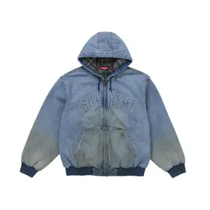 Supreme Men's Reflective Arc Hooded Work Jacket Denim, from StockX