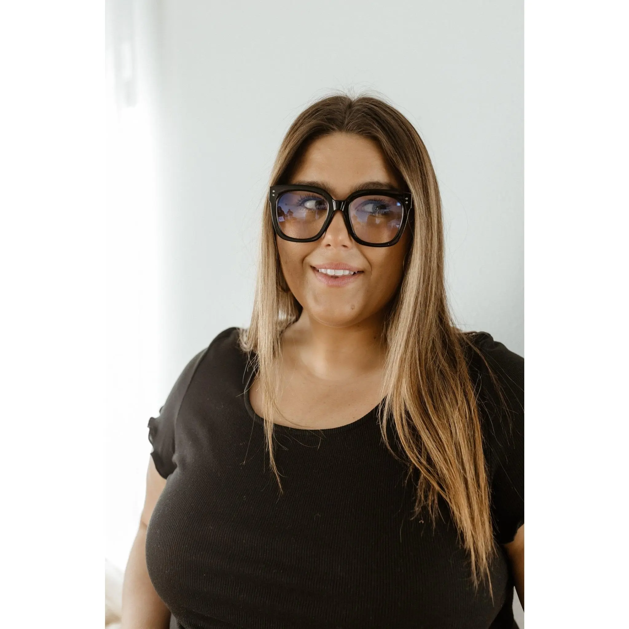 Bold Wide Full Rim Blue Light Blocking Glasses for Men and Women - Lightweight Wide Black Frames, Modern Silhouette, Helps Reduce Digital Eye Fatigue, Helps Reduce Fatigue, Unisex, Round, Wide Frame, Work/Study