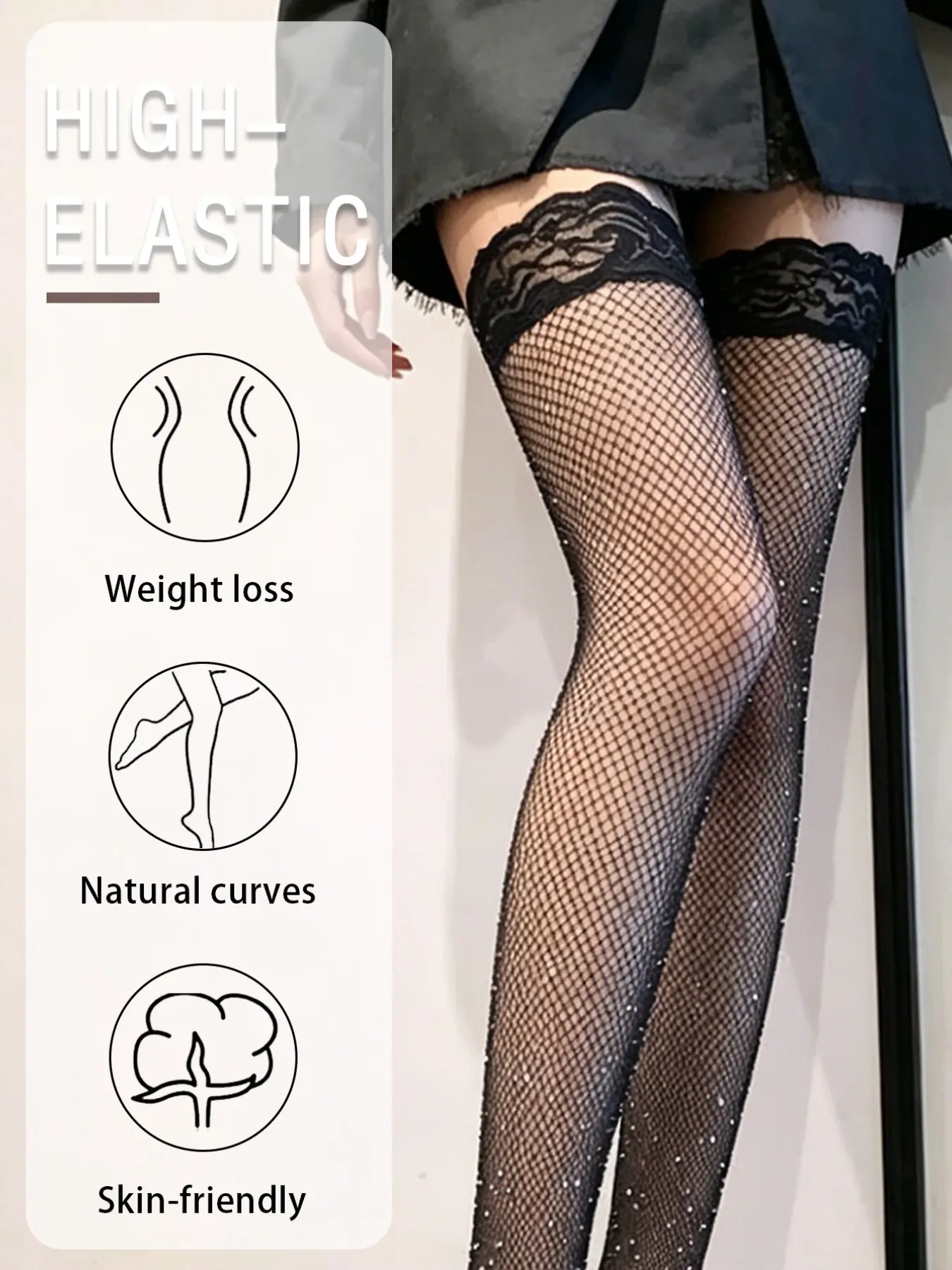 Dress Up Your Date! Rhinestone Mesh Socks That Are Too Pretty, Perfect for Adding a Touch of Glamour to Any