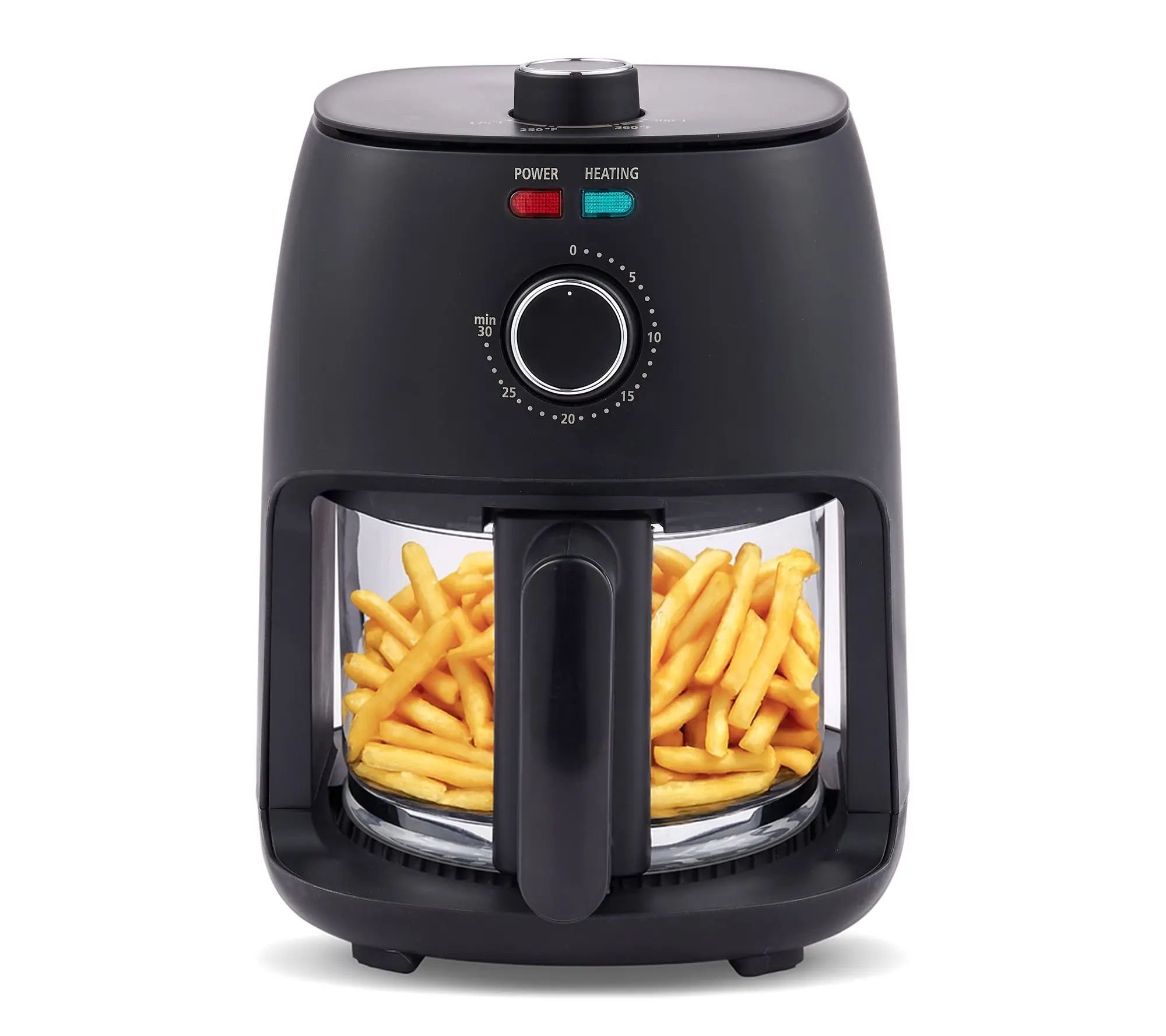 Elite Cuisine 2.3L Glass Air Fryer w/ Ceralastir Fry Rack Elite Cuisine 2.3L Glass Air Fryer w/ Ceralastir Fry Rack
