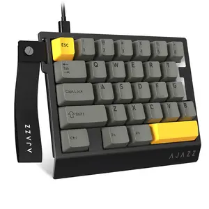 A.JAZZ AK029 Wired 29 Keys One-Handed RGB Gaming Keyboard with 8000HZ,0.01mm RT Magnetic Switches Adjustable Actuation,Hotswappable Mechanical Keyboard,Aluminum Plate,Web Driver for Gamers