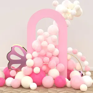 Upgraded 7.2FT Open Arch Backdrop Cover, Light  Spandex Fitted Round Top Wedding , Double-Sided U-Shaped Arch Chiara Stand Covers for Birthday Party  Shower Balloon Decor