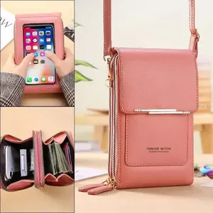 2025 New Fashionable Women's Leather Crossbody Shoulder Bag - Modern Sports & Outdoor Accessory with Touchscreen Slot, Key Purse, and Coin Purse for Convenience
