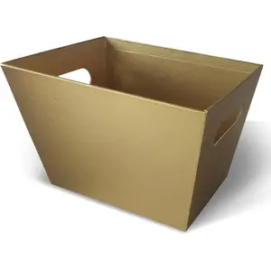 wald imports - Gold Paperboard Decorative Organizer Bins - Closet Organizers And Storage Storage Containers - Storage Bins - Tote Bins For Organization for Storage & Laundry Room Organization Lightweight Household Boxes Gift