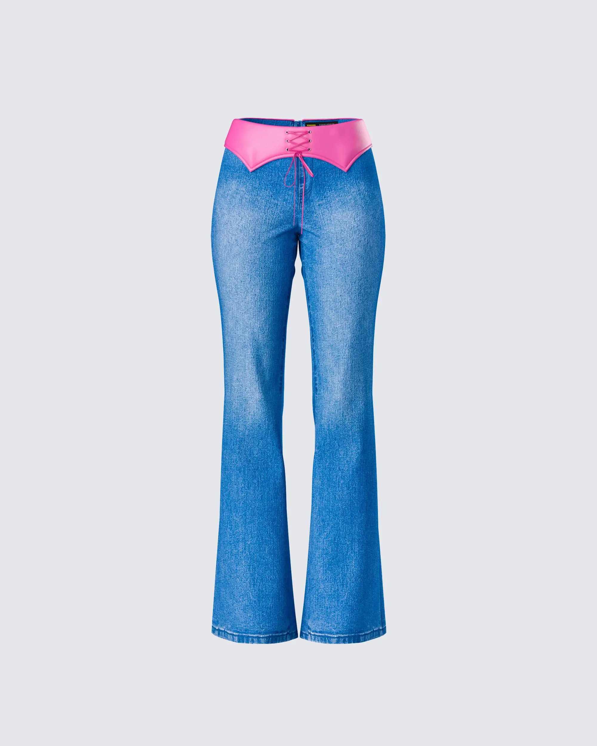 Hara Blue Low Rise Foldover Jean