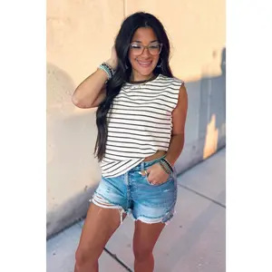 Earth-line Striped Tank Top