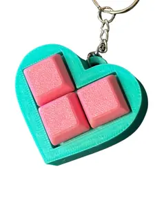 Heart Clicker Fidget - 3D Printed Mechanical Key Fidget Toy for Anxiety ADHD Relief with Real Clicks and Tactile Feedback