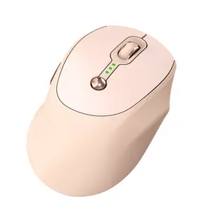 Wireless Mouse Dual-Mode Rechargeable Silent Pink USB Office Cute Bluetooth Mouse Private Model