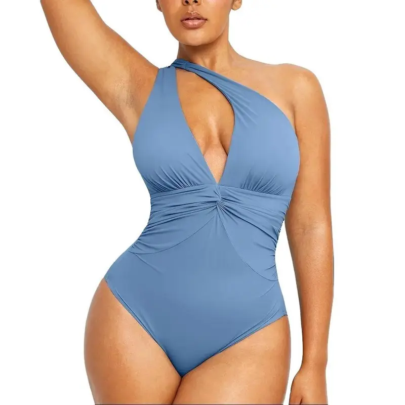 Shapellx Smart Sculpt Ruched Twist-Front Shaping Swimsuit for Women One Piece Bathing Suit Multiple ways to wear Swimwear
