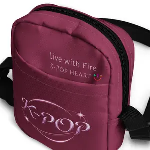 K-Pop Crossbody Bag for Women & Men, Korean Streetwear Shoulder Bag with Adjustable Strap, Lightweight Small Sling Bag