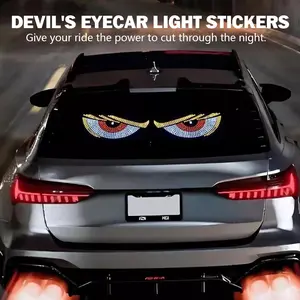 2Pcs LED Devil Eyes Lights for Car Windshield Rear Window, USB Demon Eye Blinking Signal Lights, Cool Road Rage Lighting Blue Green White cars accessories truck accessories car decor car accessories for men fun car accessories auto accessories