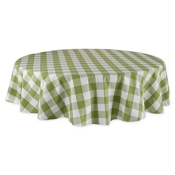 Design Imports Buffalo Check Tablecloth - 70" Round
